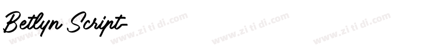 Betlyn Script字体转换